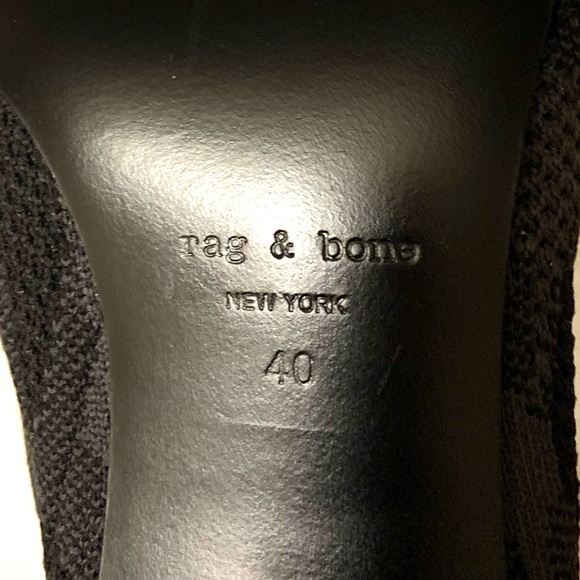 ♦️ Rag & Bone Stretch Fabric Sock Booties Dark Grey Camo like Print Size 40 - Picture 10 of 12